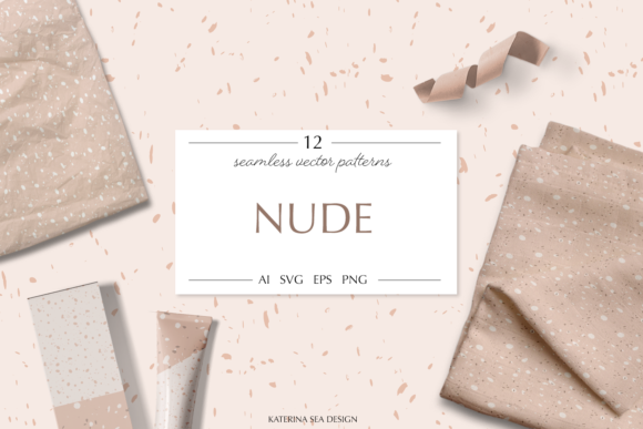 Abstract Nude Graphics for Patterns and Digital Products