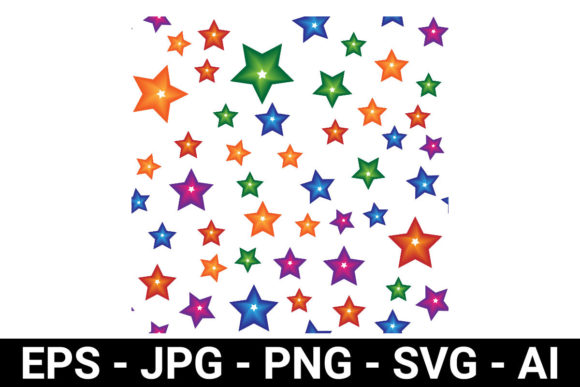Colorful Stars Seamless Pattern for Crafting and Design