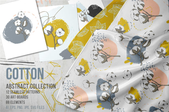 Cotton Abstract Collection Graphics for Patterns
