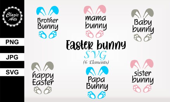 Easter Bunny SVG for Print Templates and Graphics