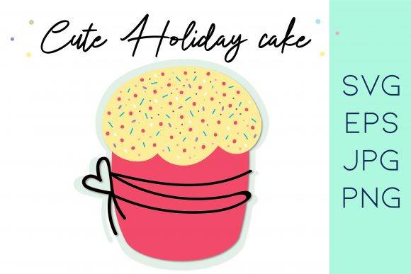 Easter Cake Illustration for Web and Print Graphics