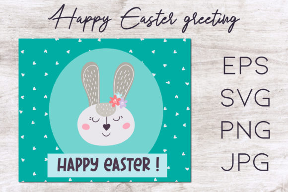 Easter Greeting Card Illustration for Local Business Branding