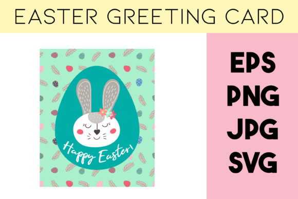 Easter Greeting Graphics: A Playful Easter Rabbit Illustration