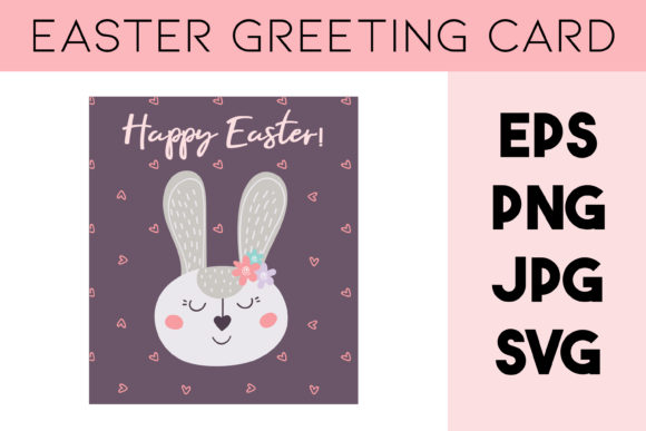 Easter Rabbit Greeting Card Bunny - A Versatile Graphic Asset