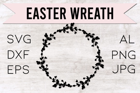 Easter Wreath Graphic for Branding and Marketing