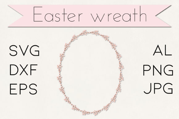 Easter Wreath SVG for Branding and Marketing