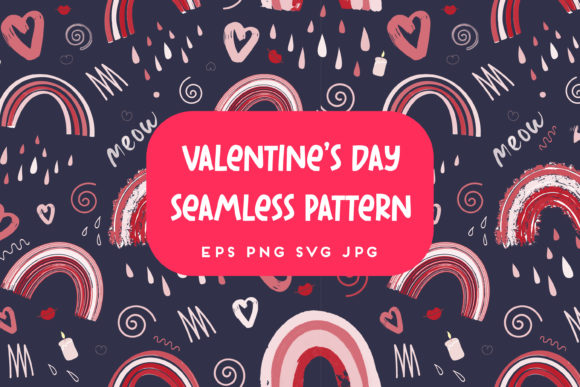 Love Rainbow Seamless Pattern for Blog and Website Graphics