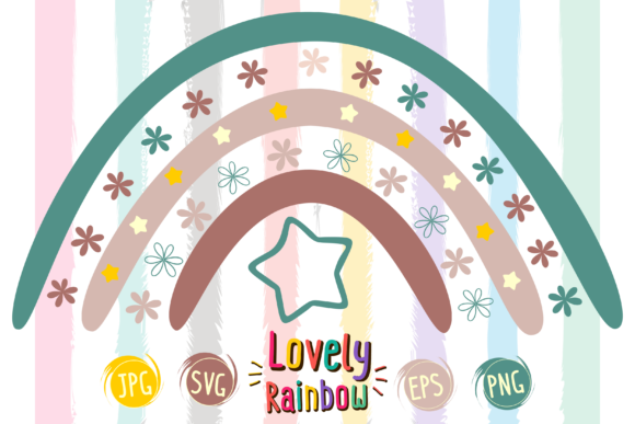 Rainbow Cute Graphics for Handmade Projects
