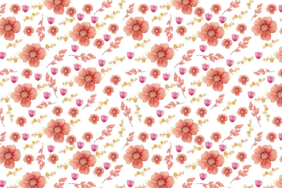 Seamless Floral Watercolor Pattern for Branding and Graphics