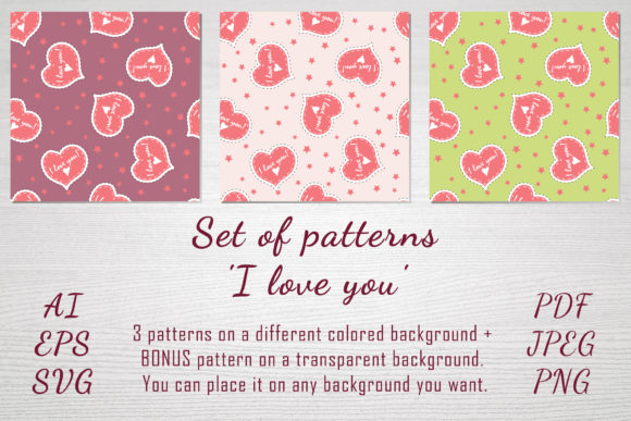 Seamless Pattern I Love You Review