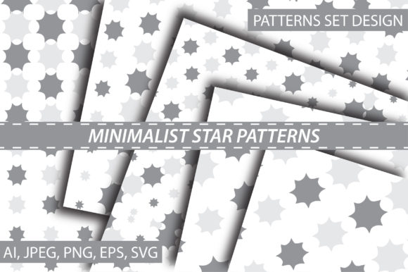 Simple Star Pattern Graphics for Local Business Branding