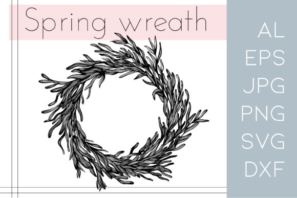 Spring Wreath Graphics for Creative Projects