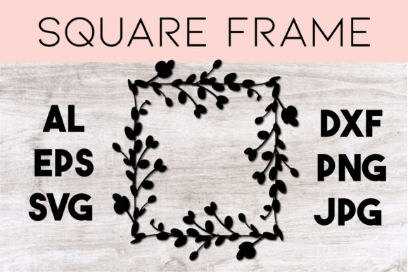 Square Frame - Floral Frame Monogram Graphics