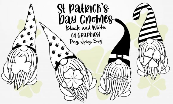 St Patrick's Day Gnomes Black and White Review