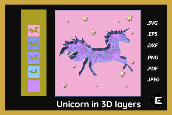 Unicorn in 3D Layers Review for Embroidery Projects
