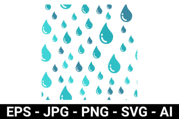 Water Drop Seamless Pattern for Graphics and Patterns