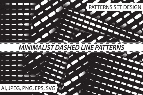 White Dashed Line Pattern for Graphic Design