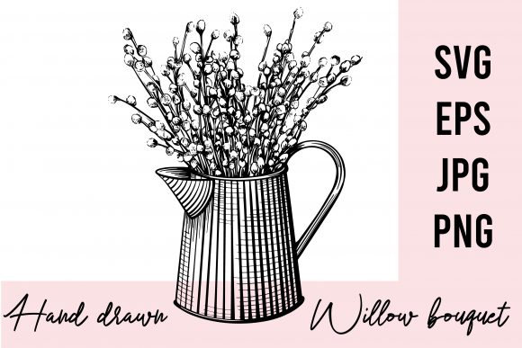 Willow Bouquet Clipart for Blog and Web Design