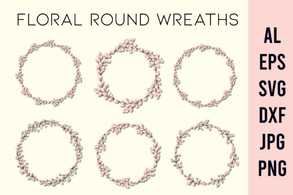 Wreath Easter Floral Circle Frame - A Versatile Graphic Design Asset